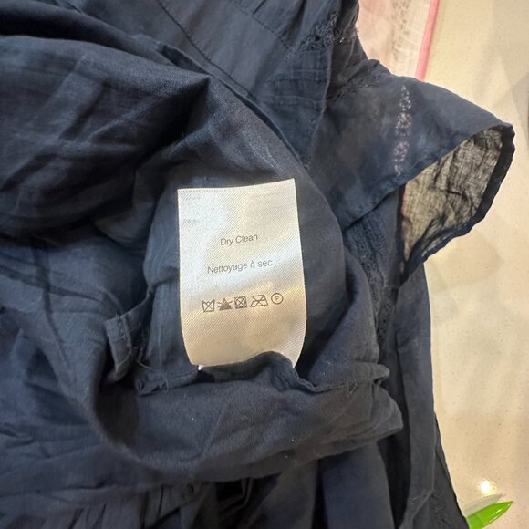 Veronica Beard Satori Eyelet Blue Short Sleeve Maxi Dress | Size 0 - Picture 15 of 16